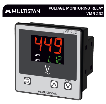 778245Capture.png VMR-232 VOLTAGE CURRENT PROTECTION RELAY PANEL MOUNTED 72 X 72 X 45 MULTISPAN 778245capture