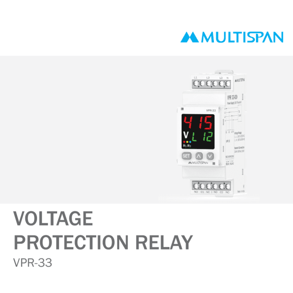 VPR-33 VOLTAGE CURRENT PROTECTION RELAY DIN RAIL 75 X 45 X 110 MULTISPAN 786403capture