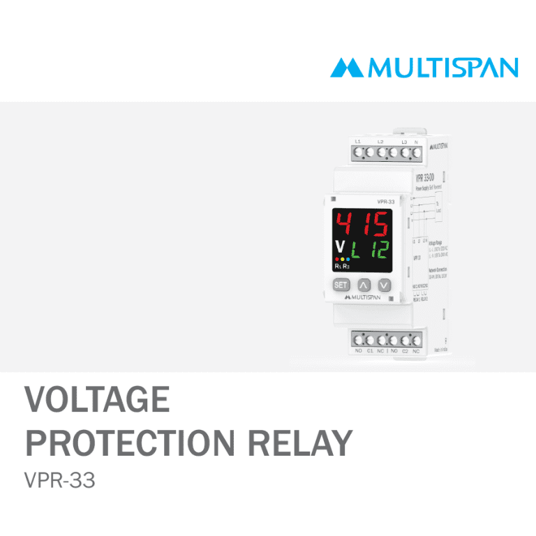 VPR-33 VOLTAGE CURRENT PROTECTION RELAY DIN RAIL 75 X 45 X 110 MULTISPAN 786403capture