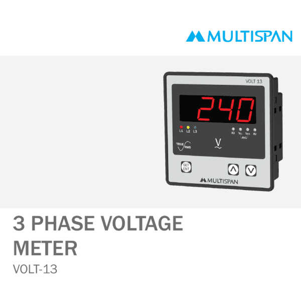 VOLT-13 THREE PHASE AMPERE VOLTMETER 96 X 96 X 43 MULTISPAN 798171capture