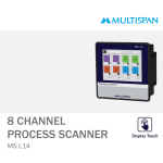 MS-L14 Touch Screen PROCESS SCANNER DATA LOGGER 8 Channel 96 x 96 x 66 MULTISPAN 803137capture