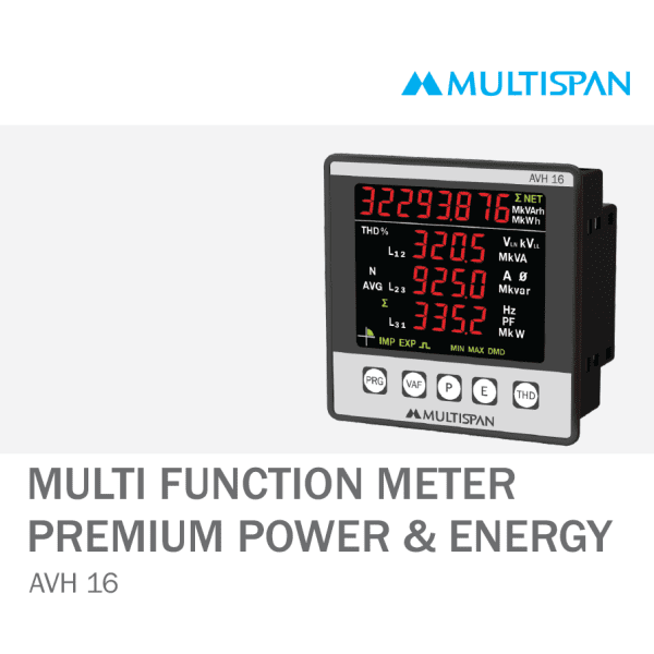 AVH-16 THREE PHASE MULTIFUNCTION METER 96 X 96 X 54 MULTISPAN 806995capture