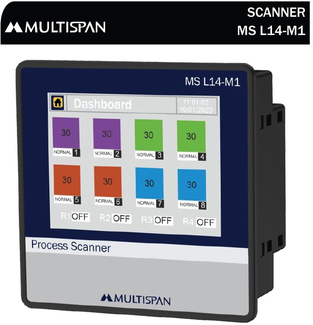 807783msl14-m1-manual.jpg MS-L14-M1 Touch Screen PROCESS SCANNER DATA LOGGER 8 Channel 96 x 96 x 66 MULTISPAN 807783msl14 m1 manual