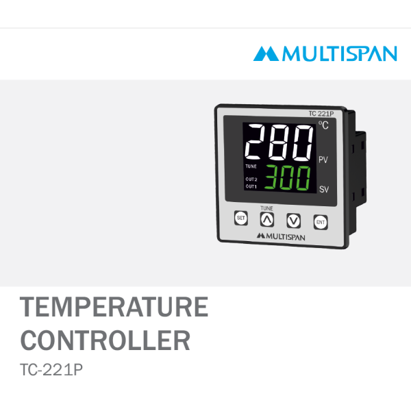 TC-221P DOUBLE DISPLAY FIX INPUT PID CONTROLLER 72 X 72 X 45 MULTISPAN 843907capture
