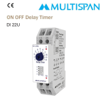 DI-22U On-Off Delay timer DIN RAIL DISPLAY TIMER ANALOG TIMER 90 X 22.5 X 72 MULTISPAN 871744di 22u