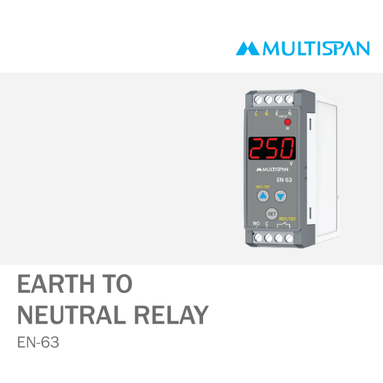 EN-63 EARTH TO NEUTRAL VOLTAGE RELAY 76 X 28 X 85 MULTISPAN 872134capture