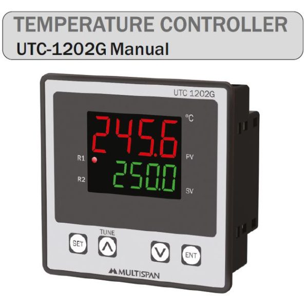 UTC-1202G DOUBLE DISPLAY UNIVERSAL INPUT PID CONTROLLER DOUBLE RELAY 96 X 96 X 54 MULTISPAN utc g