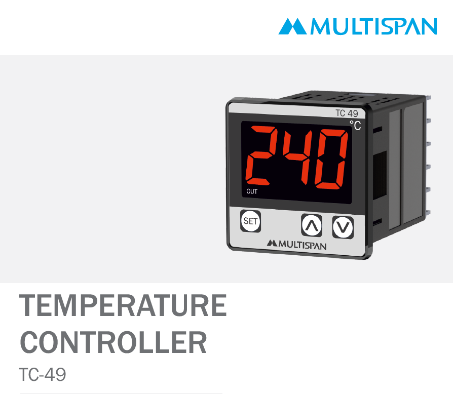 890550Capture.png TC-49 SINGLE DISPLAY TEMPERATURE CONTROLLER 48 X 48 X 70 MULTISPAN 890550capture