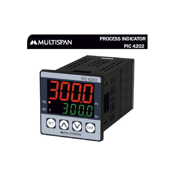 PIC-4202 PROCESS INDICATOR WITH ALARM OUTPUT 48 x 48 x 95 MULTISPAN 893744capture