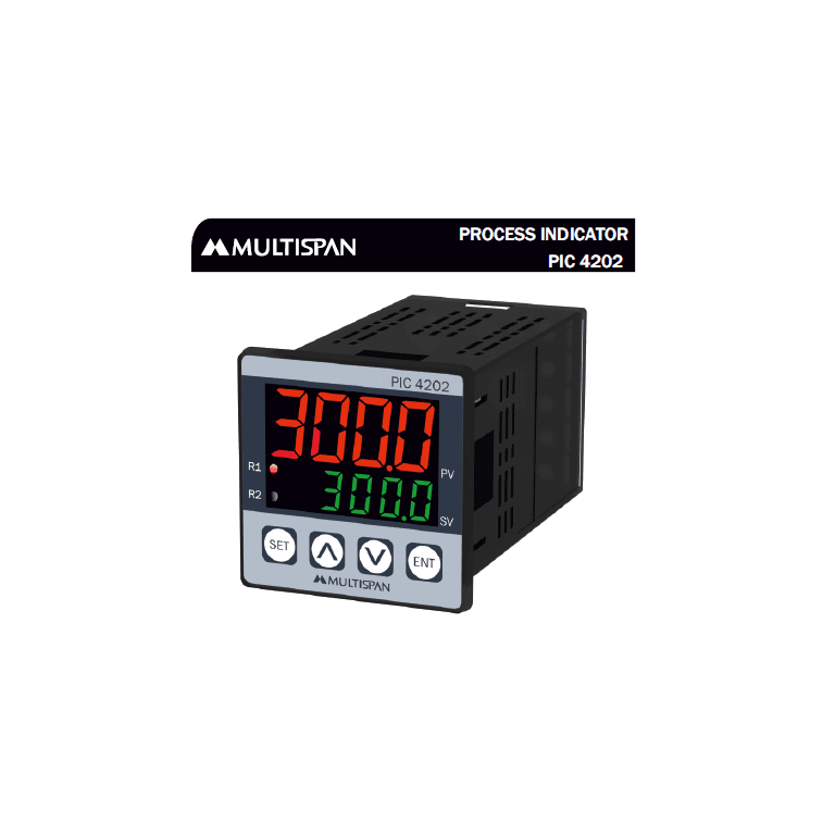 PIC-4202 PROCESS INDICATOR WITH ALARM OUTPUT 48 x 48 x 95 MULTISPAN 893744capture
