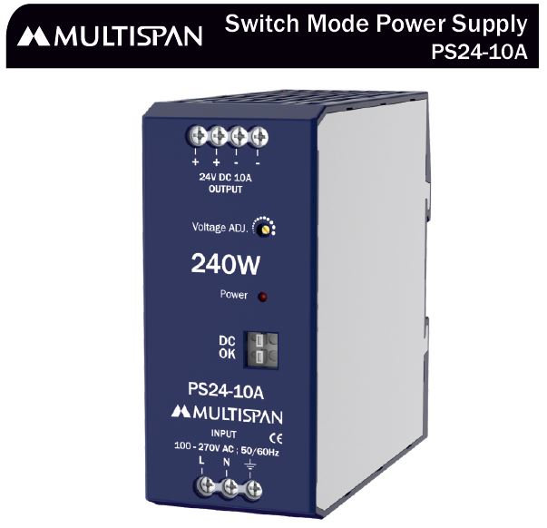 906309ps24-10a.jpg PS24-10A Power Supply 125 X 55 X 135 MULTISPAN 906309ps24 10a