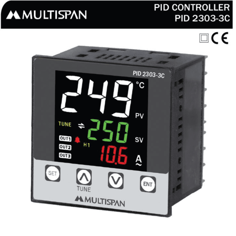 PID-2303-3C PID CONTROLLER WITH AMPERE INDICATION 72X 72 X 85 MULTISPAN 908670pid 2303 3c
