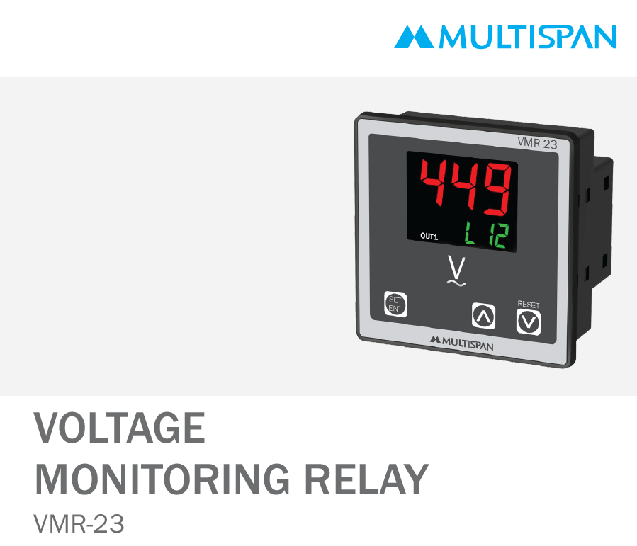942925Capture.png VMR-23 VOLTAGE CURRENT PROTECTION RELAY PANEL MOUNTED 72 X 72 X 45 MULTISPAN 942925capture