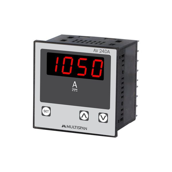 AV-24DA DIGITAL DC AMPERE METER 72 X 72 X 60 MULTISPAN av 24da