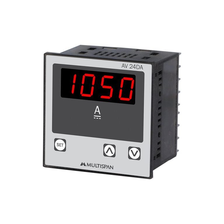 AV-24DA DIGITAL DC AMPERE METER 72 X 72 X 60 MULTISPAN av 24da