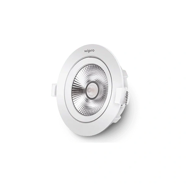 Wipro Garnet 3W Slim COB LED Spotlight Cool White 6500K , 230 Lumens 38 Beam Angle, 62mm Cutout Adjustable Design, Efficient