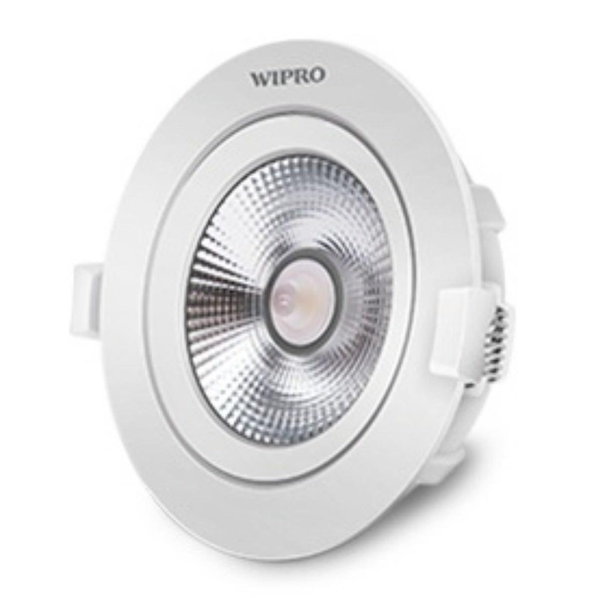 D320665 Wipro Garnet 6W Slim COB LED Spotlight Cool White 6500K , 520 Lumens 38 Beam Angle, 72mm Cutout Adjustable Design, Efficient