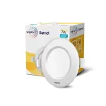 Wipro Alpha 7W Round Downlight for Junction Box Cool Day White 6500K , 600 Lumens Glare-Free Design, Recessed Downlight for F