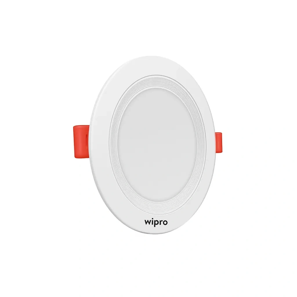 Wipro Alpha 10W Round Downlight for Junction Box Cool Day White 6500K , 900 Lumens Glare-Free Design, Recessed Downlight for