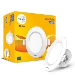 Wipro Garnet 12W Round Downlight for Junction Box Neutral White 4000K , Glare-Free Design Recessed Downlighter for False Ceil
