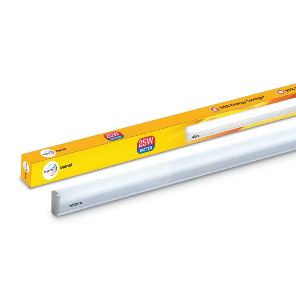 Wipro Garnet 25W LED Batten 4Ft, Cool Daylight 6500K , Up to 2500 Lumens Bright Energy-Efficient Tube Light for Home, Living