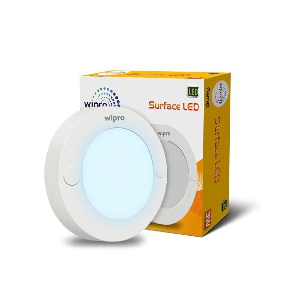 Wipro 3W Surface Cabinet Striker Light, Cool White 6500K, 270 Lumens, 68x14mm, Compact Design, Model D640365 d