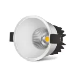 Wipro 12W Alpha Trimless COB LED Light Warm White 2700K , 940 Lumens 36 Beam Angle, 75mm Cutout Aluminium PDC Heat Sink Ideal