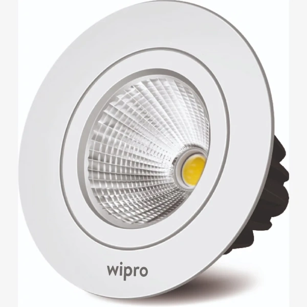 Wipro Garnet 24W COB Spotlight Cool White 6500K , 1540 Lumens 35 Beam Angle, 135mm Cutout Adjustable Design, Aluminium Housin