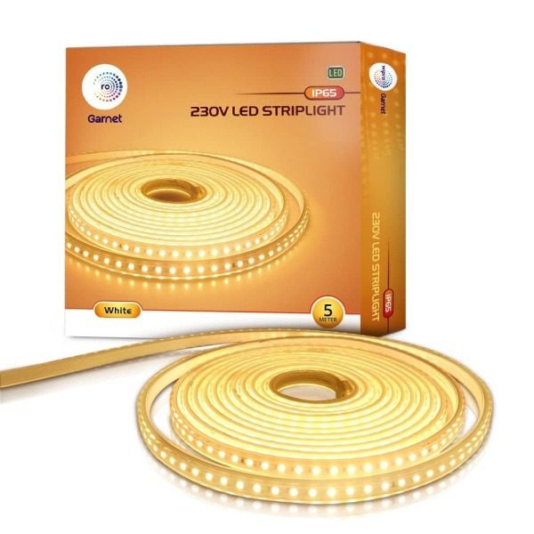 Wipro Garnet 50W 5 Meters LED Strip Light, 120 LEDs mtr, Warm White 2700K, IP65 Waterproof, Flexible Rope Light for Outdoor I