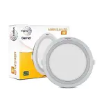 Wipro Garnet 6W Round LED Wave Panel Light Warm White Light 2700K Ultra-Slim Design Recessed Down Light for False Ceiling 80m