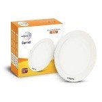 Wipro Garnet 6W Round LED Slim Plus Panel Cool White Light 6500K Ultra-Slim Design Aluminium Housing Flicker-Free Recessed Do