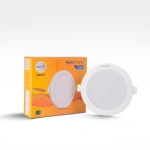 Wipro Garnet 22W Round LED Alpha Panel Cool White Light 6500K Recessed Down Light for False Ceiling Cutout 125mm MODEL DJ2226