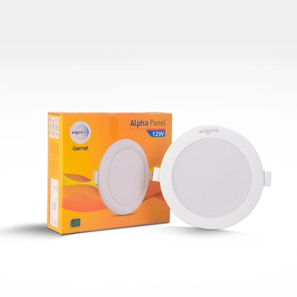 Wipro Garnet 22W Round LED Alpha Panel Cool White Light 6500K Recessed Down Light for False Ceiling Cutout 125mm MODEL DJ2226