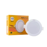 Wipro Garnet 15W Round LED Alpha Panel Cool White Light 6500K Recessed Down Light for False Ceiling 153mm Cutout Pack of 1 Mo