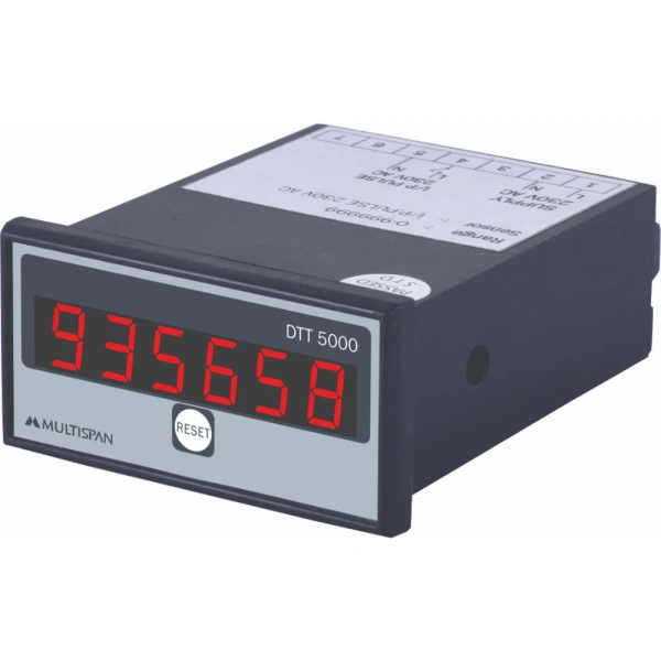 DTT-5000 TIME TOTALISER HOUR METER 36 X 72 X 72 MULTISPAN dtt