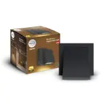 Wipro Garnet 1x6W Unidirectional Down Rectangular Outdoor Wall Light, IP54, Warm White 2700K , Aluminium Housing, Dimension 8