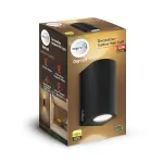 Wipro Garnet 2x6W Symmetric Up Down Cylindrical Outdoor Wall Light, IP54, Warm White 2700K , Aluminium Housing, for Home, Pac
