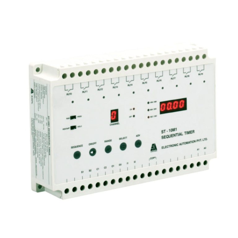 ST-10M1 10Channel timer, Sequential timer, 1Rly 1C-NO per chnl EAPL eapl st 10m1 sequential timer voltkart voltkart voltkart
