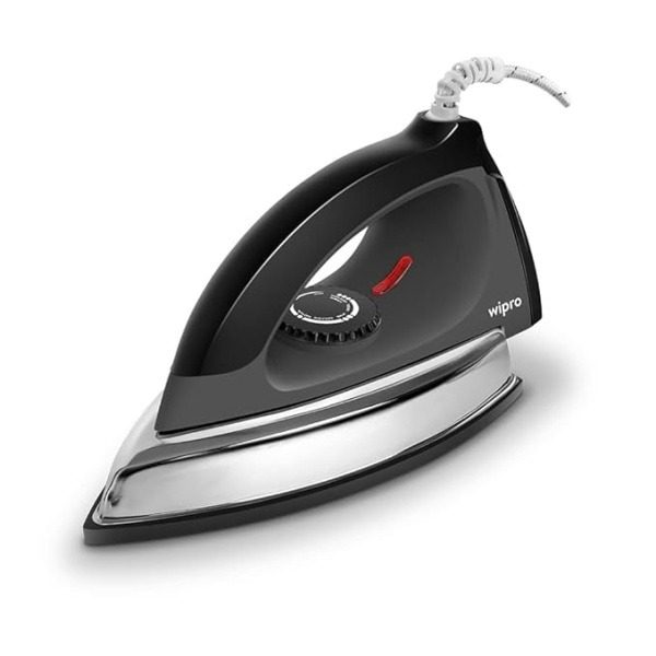 Wipro Elato GD204 1200 Watt Heavyweight Dry Iron, Quick Heat Up, Anti Bacterial German Weilburger Dual Coated Soleplate,5 Mod