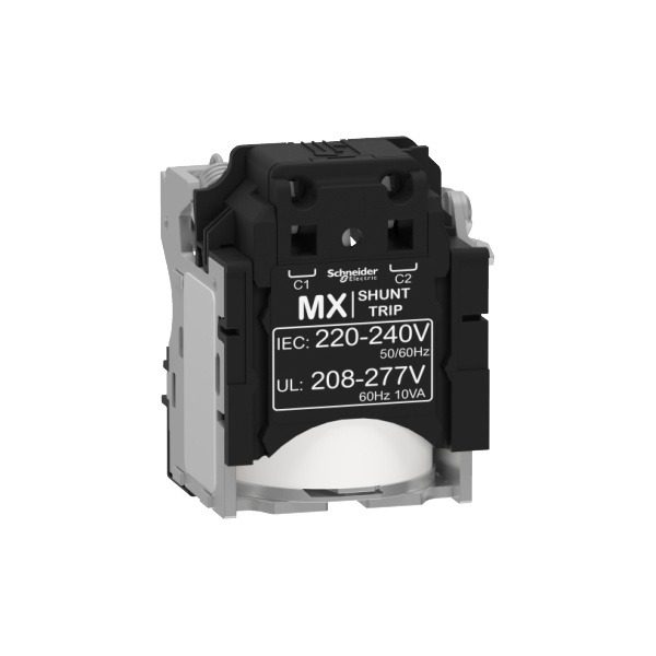 LV429387 MX shunt trip release, Compact NSX, PowerPact Multistandard, EasyPact CVS, rated voltage 220 to 240 VAC 50 60 Hz, 20