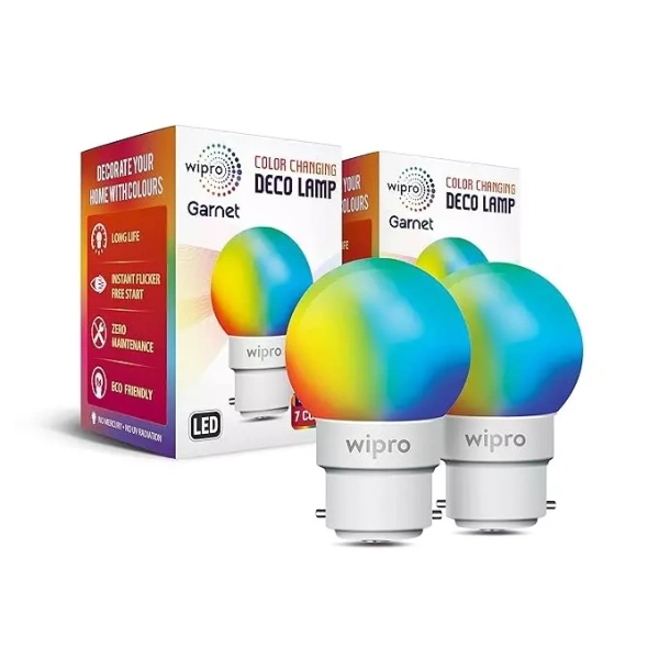 Wipro Deco 0.5 W LED Bulb Multicolor 6500K Decorative LED Bulb for Home Office Decoration Pack of 1 MODEL N10000 n