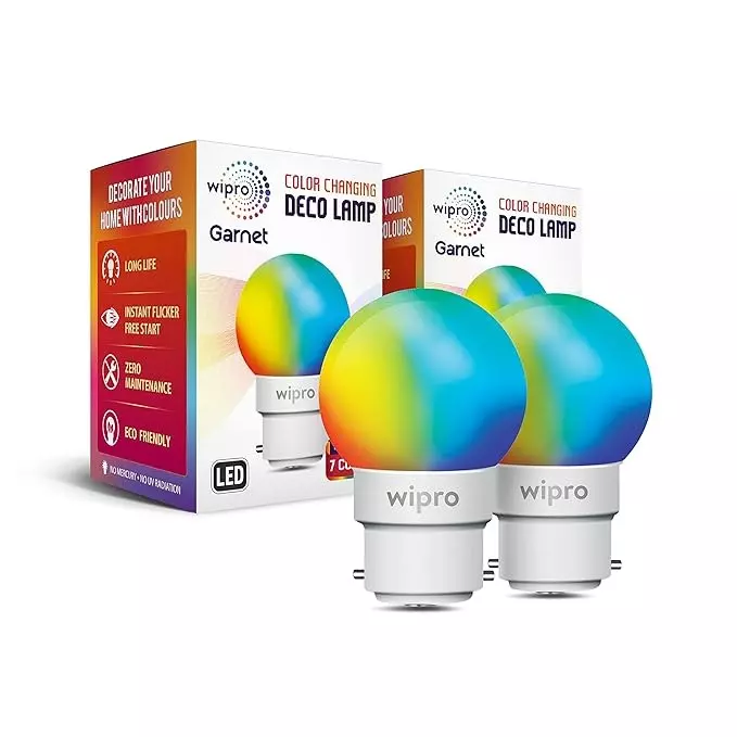 N10000 Wipro Deco 0.5 W LED Bulb Multicolor 6500K Decorative LED Bulb for Home Office Decoration Pack of 1 MODEL N10000 n
