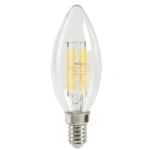 Wipro Garnet 4W Filament Candle LED Bulb Warm White 2700K , E14 Base Decorative Energy-Efficient Bulb with In-Built Surge Pro