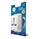 Wipro 3 Way Multiplug Adaptor, 1 Universal Socket, Inbuilt Surge Protection Power Supply Indicator, Compact Lightweight, 6Amp