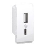 P7003 USB Charger, Livia, A C type, 1 module, 2.4A, 220-240V, white Schneider Electric p