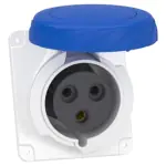 PKF32F723 PratiKa socket screw angled 32A 2P E 200 250 V AC panel Schneider Electric pkf32f723