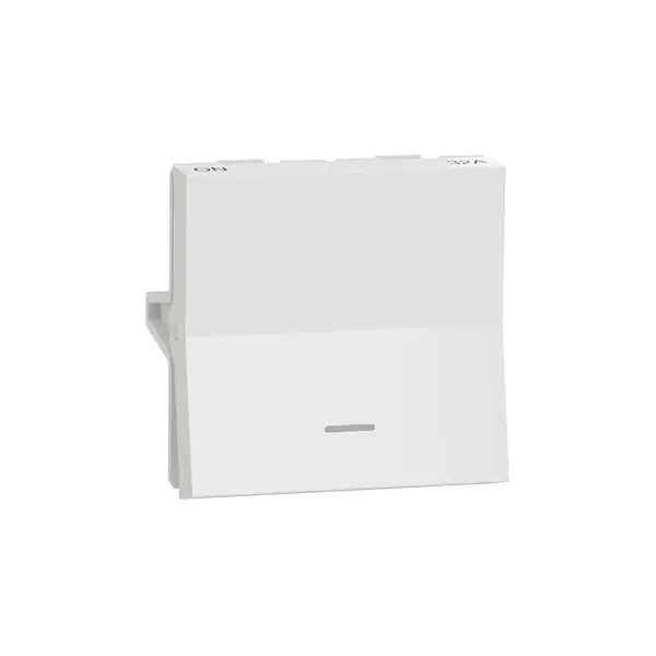 UNS32DP2M WE Switch, Unica Pure, with indicator, 2-pole 1-way, 32A, 2 modules, pillar terminals, white Schneider Electric uns