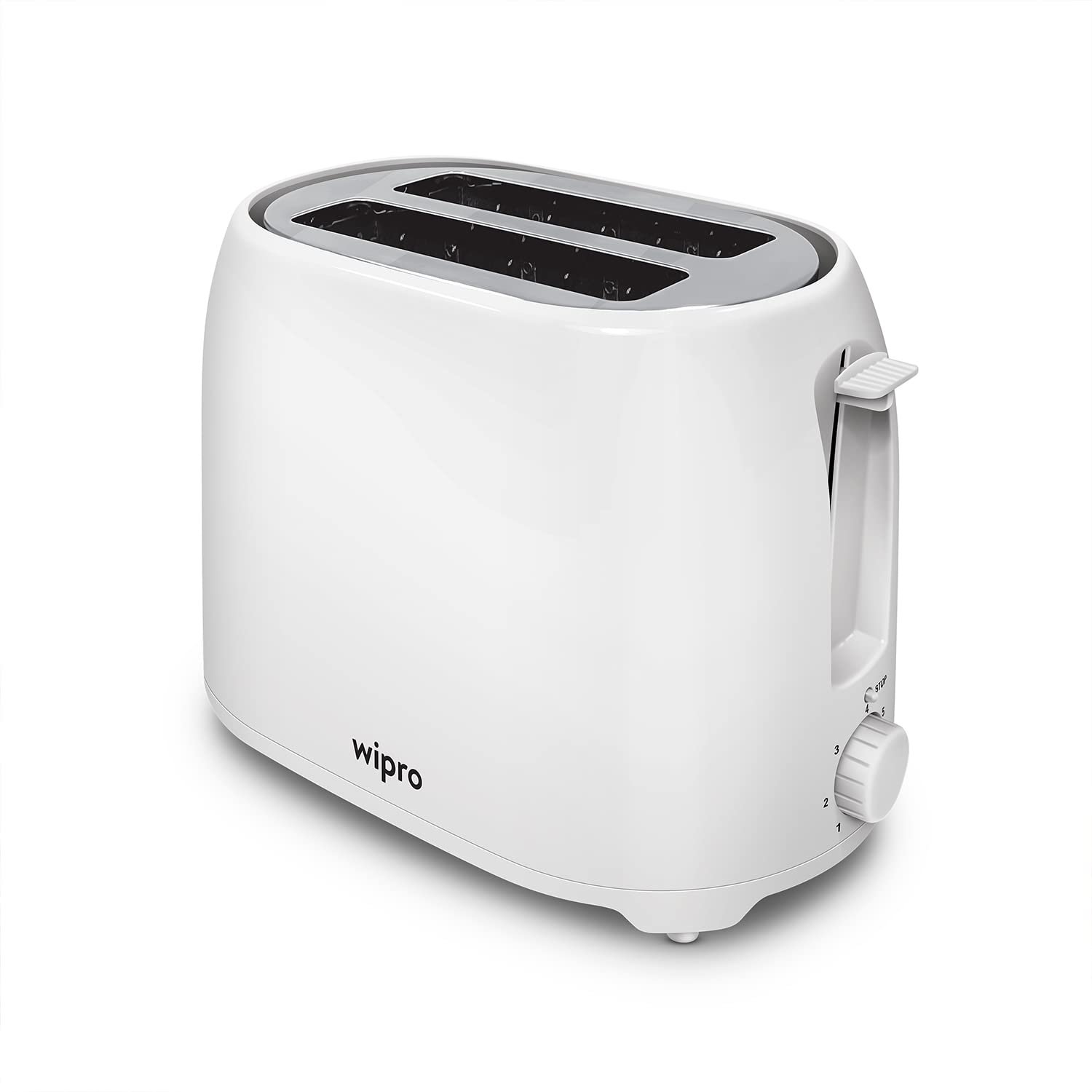 VL021020 Wipro Vesta Bread Toaster BT101 750 Watts Auto Pop up with Removable Crumb Tray, 7 Browning Levels White , Standard MODEL VL0