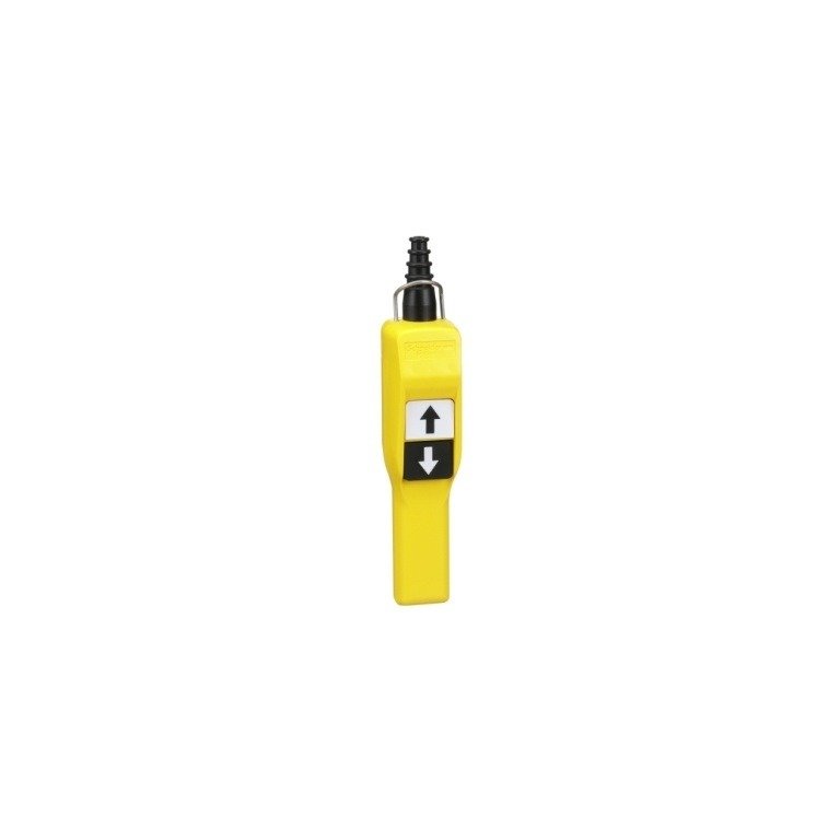 XACA201 Pendant control station, plastic, yellow, pistol grip, 2 push buttons Schneider Electric xaca