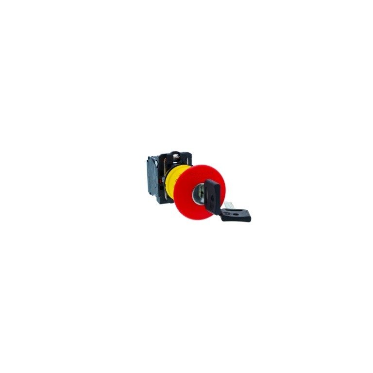 XB5AS142N Key emergency switching off push button, Harmony XB5N XB7N, plastic, red, 40mm, key release, 1 NC Schneider Electri